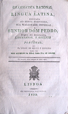 GRAMMATICA RACIONAL DA LINGUA LATINA.