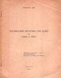 VOCABULÃRIO REGIONAL DAS ILHAS DO FAIAL E PICO.