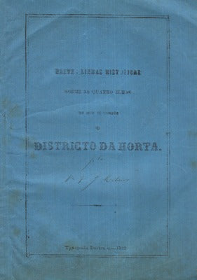 BREVES LINHAS HISTORICAS SOBRE QUATRO ILHAS.