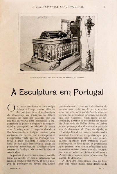A ESCULPTURA EM PORTUGAL.