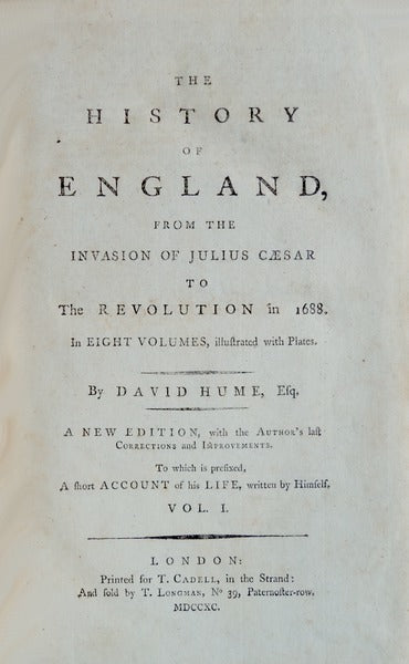 THE HISTORY OF ENGLAND, FROM THE INVASION OF JULIUS CAESAR to the REVOLUTION in 1688.