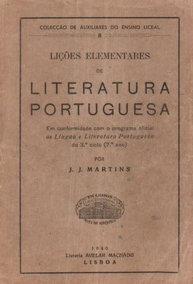 LIÃ‡Ã•ES ELEMENTARES DE LITERATURA PORTUGUESA.