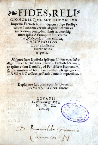 FIDES, RELIGIO, MORESQUE AETHIOPUM SUB IMPERIO PRECIOSI IOANNIS