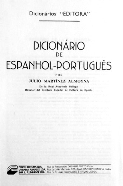 DICIONÃRIO DE ESPANHOL-PORTUGUÃŠS.
