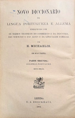 NOVO DICIONARIO DA LINGUA PORTUGUEZA E ALLEMÃƒ.