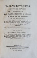 TABLAS BOTÃNICAS, [TABULAE BOTANICAE]
