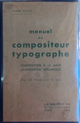 MANUEL DU COMPOSITEUR TYPOGRAPHE.