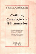 CRÃTICA, CORRECÃ‡Ã•ES E ADITAMENTOS Ã€ OBRA Â«LISBOA DO MEU TEMPO E DO PASSADO.