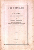 LA TABLE DE BRONZE Dâ€™ALJUSTREL. RAPPORT