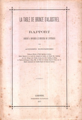 LA TABLE DE BRONZE Dâ€™ALJUSTREL. RAPPORT