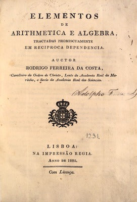 ELEMENTOS DE ARITHMETICA E ALGEBRA,