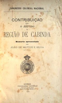 CONTRIBUIÃ‡ÃƒO PARA O ESTUDO DA REGIÃƒO DE CABINDA.