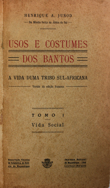 USOS E COSTUMES DOS BANTOS.