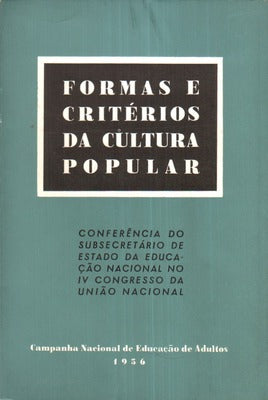 FORMAS E CRITÃ‰RIOS DA CULTURA POPULAR.