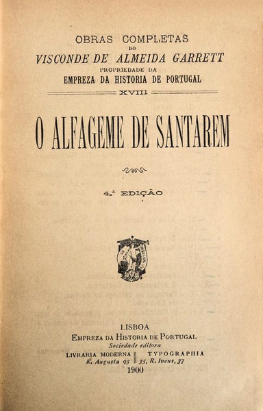 O ALFAGEME DE SANTARÃ‰M. [4.Âª EDIÃ‡ÃƒO]