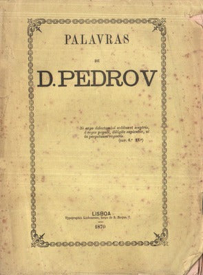 PALAVRAS DE D.PEDRO V.