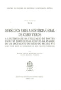 SUBSÃDIOS PARA A HISTÃ“RIA GERAL DE CABO VERDE.