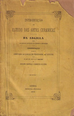 INTRODUÃ‡ÃƒO AO ESTUDO DAS ARTES CERAMICAS DA ARGILLA.