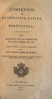 COMPENDIO DE GRAMMATICA LATINA E PORTUGUEZA,