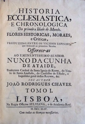 HISTORIA ECCLESIASTICA, E CHRONOLOGICA.