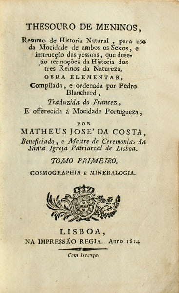 THESOURO DE MENINOS. [6 VOLUMES, ENCADERNAÃ‡ÃƒO ARTÃSTICA ARMORIADA CASA REAL. SÃ‰C. XIX]