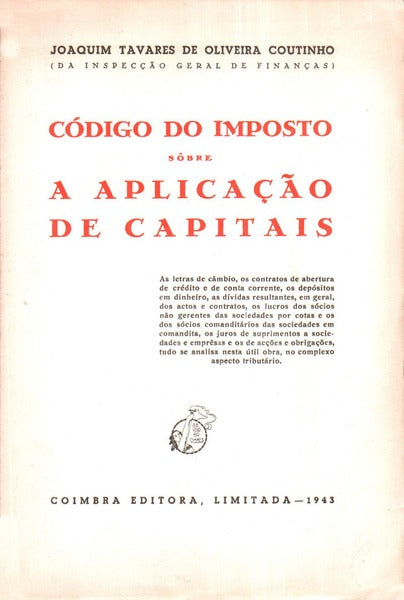 CÃ“DIGO DO IMPOSTO SOBRE APLICAÃ‡ÃƒO DE CAPITAIS.