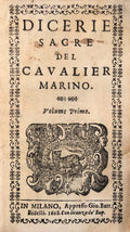 DICERIE SACRE DEL CAVALIER MARINO.