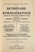 et Ernest Roy. DICTIONNAIRE DE STÃ‰NOGRAPHIE.