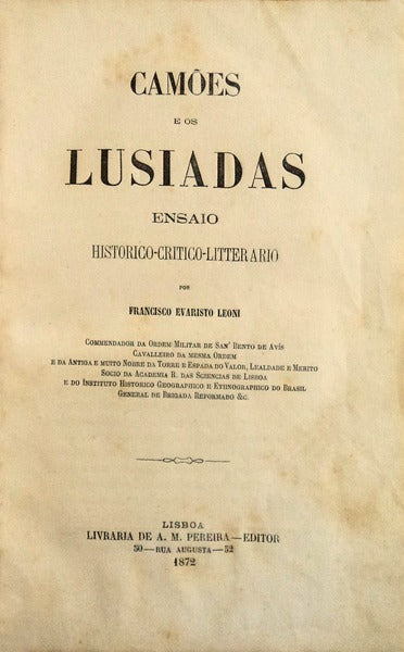 CAMÃ•ES E OS LUSIADAS.
