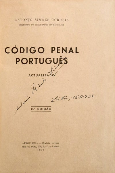CÃ“DIGO PENAL PORTUGUÃŠS. [2.Âª EDIÃ‡ÃƒO]