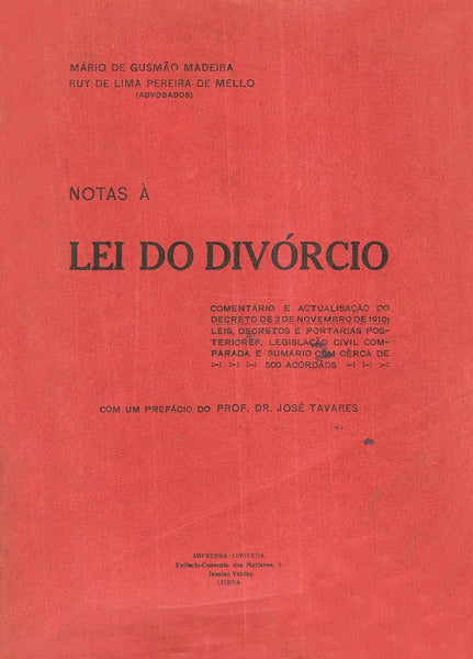 NOTAS Ã€ LEI DO DIVÃ“RCIO.