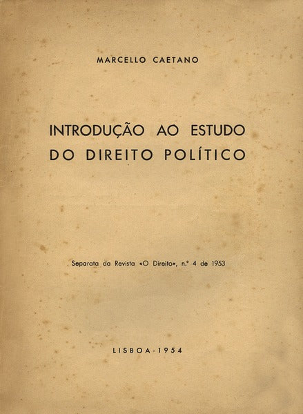 INTRODUÃ‡ÃƒO AO ESTUDO DO DIREITO POLÃTICO.