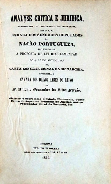 ANALYSE CRITICA E JURIDICA,