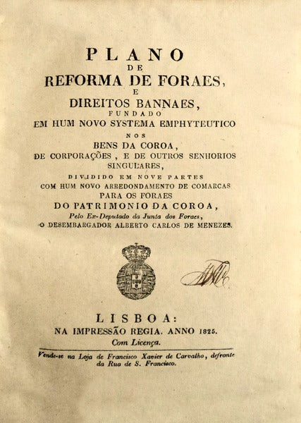PLANO DE REFORMA DE FORAES,