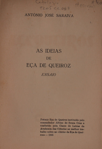 AS IDEIAS DE EÃ‡A DE QUEIROZ, ENSAIO.