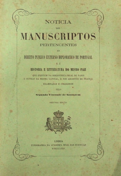 NOTICIA DOS MANUSCRITOS