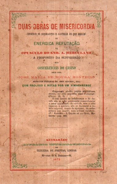 DUAS OBRAS DE MISERICORDIA.