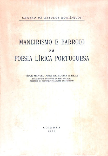 MANEIRISMO E BARROCO NA POESIA LÃRICA PORTUGUESA.