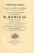 ORTHOGRAPHIA DA LINGUA PORTUGUEZA,