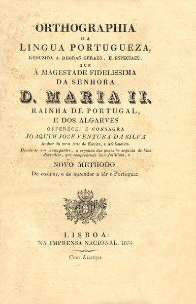 ORTHOGRAPHIA DA LINGUA PORTUGUEZA,