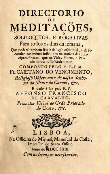 DIRECTORIO DE MEDITAÃ‡Ã•ES, SOLILOQUIOS, E ROGATIVAS,