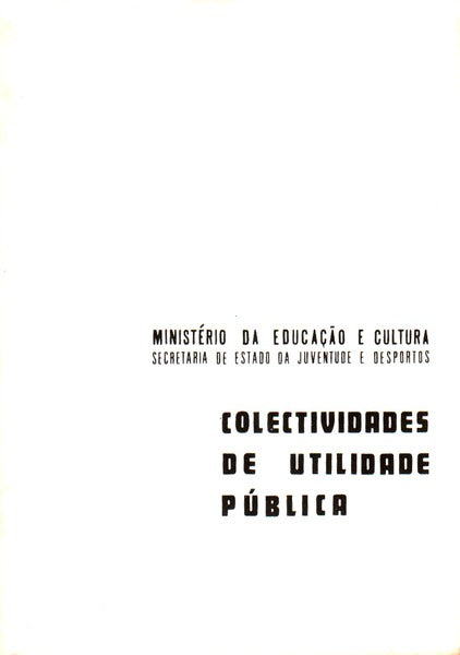 COLECTIVIDADES DE UTILIDADE PÚBLICA.