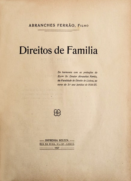 DIREITOS DE FAMILIA.
