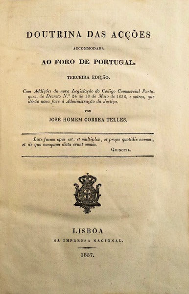 DOUTRINA DAS ACÃ‡Ã•ES ACCOMMODADA AO FORO DE PORTUGAL.