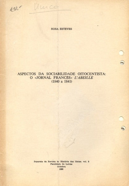 ASPECTOS DA SOCIABILIDADE OITOCENTISTA.
