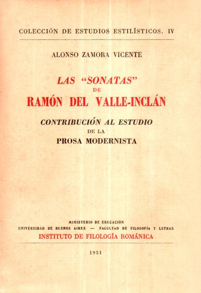 LAS â€™SONATASâ€™ DE RAMÃ“N DEL VALLE-INCLÃN.