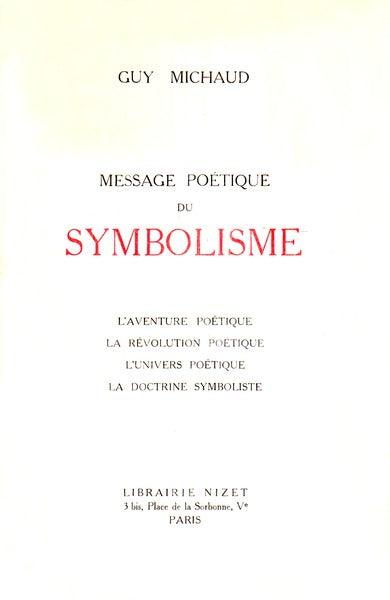 MESSAGE POÃ‰TIQUE DU SYMBOLISME.