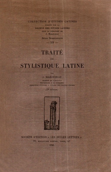 TRAITÃ‰ DE STYLISTIQUE LATINE.