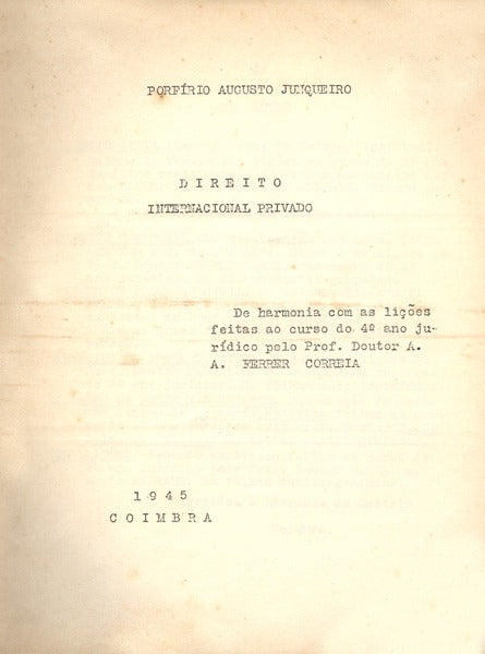 DIREITO INTERNACIONAL PRIVADO.