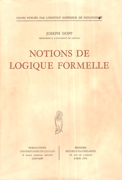 NOTIONS DE LOGIQUE FORMELLE.